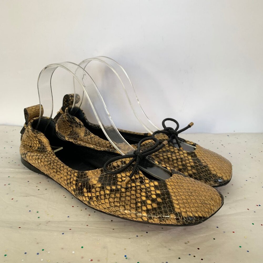 Frame Le Sunset Ballet Flats Python Multi Print B… - image 3